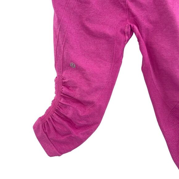 Lululemon Size 6 Ebb & Flow Crop Leggings Pink - Picture 8 of 11